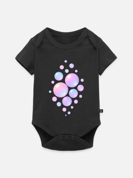Dreamy Bubbles - Baby Premium Kurzarmbody - Schwarz