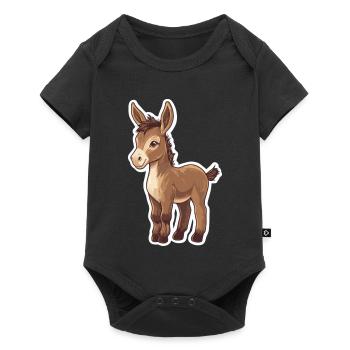 donkey - Baby Premium short-sleeve bodysuit - black - Front