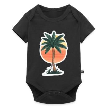 Palm tree - Baby Premium short-sleeve bodysuit - black - Front