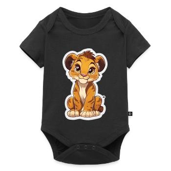 Lion - Baby Premium short-sleeve bodysuit - black - Front