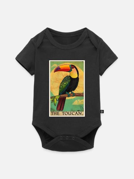 Tukane Tukan - Baby Premium Kurzarmbody - Schwarz