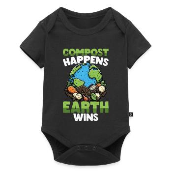  Kompost Passiert Der Erde Gewinnt Lustige - Baby Premium Kurzarmbody - Schwarz - Vorne