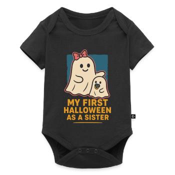 My First Halloween As A Sister Cute Ghost - Baby Premium short-sleeve bodysuit - black - Front