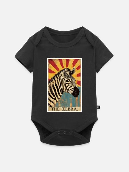 Zebras Zebra - Baby Premium Kurzarmbody - Schwarz