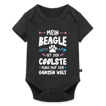 Dicton de chien beagle - Body à manches courtes Premium Bébé - noir - Devant