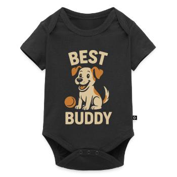 Best Buddy Dog Lover Design - Baby Premium short-sleeve bodysuit - black - Front