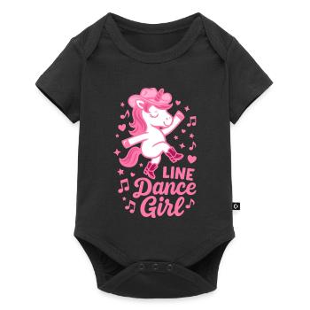 Line Dance Unicorn Girl - Dancing Gift - Baby Premium short-sleeve bodysuit - black - Front