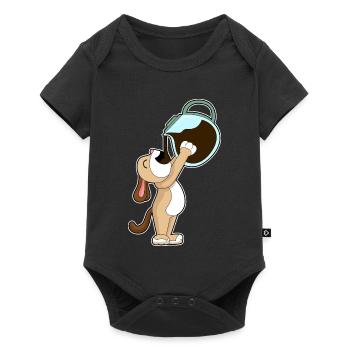 Dog Coffee Coffee Pot - Baby Premium short-sleeve bodysuit - black - Front