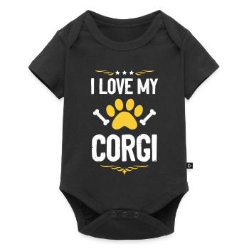 J’adore mon corgi - Body à manches courtes Premium Bébé - noir - Devant