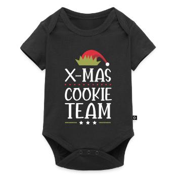L’équipe des biscuits de Noël - Body à manches courtes Premium Bébé - noir - Devant
