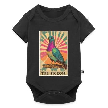 Tauben Taube - Baby Premium Kurzarmbody - Schwarz - Vorne