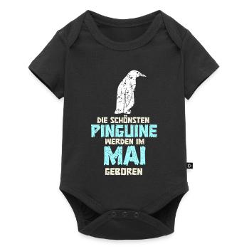 May Birthday Penguin Saying Funny - Baby Premium short-sleeve bodysuit - black - Front