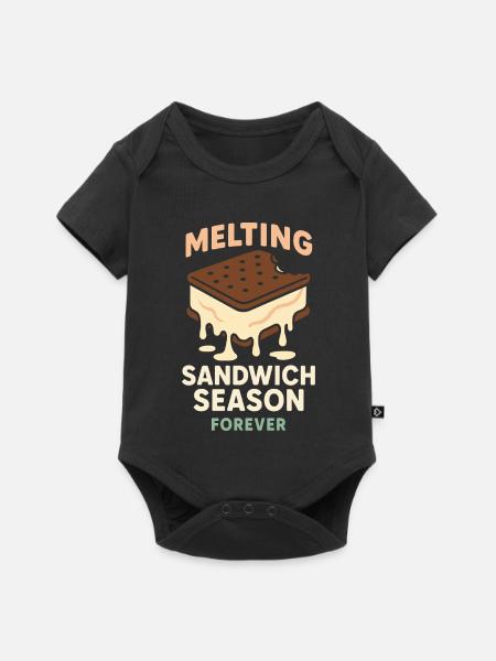 Eis-sandwich-liebhaber Sommerdessert - Baby Premium Kurzarmbody - Schwarz