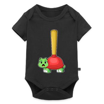 Tortue Pömpel - Body à manches courtes Premium Bébé - noir - Devant