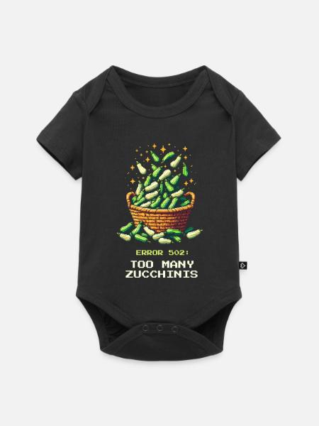 Zu viele Zucchini | Ernte & Einmachen - Baby Premium Kurzarmbody - Schwarz