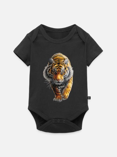 Tiger - Baby Premium Kurzarmbody - Schwarz