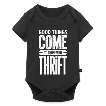 Good Things Come Thrift - Baby Premium short-sleeve bodysuit - black - Front