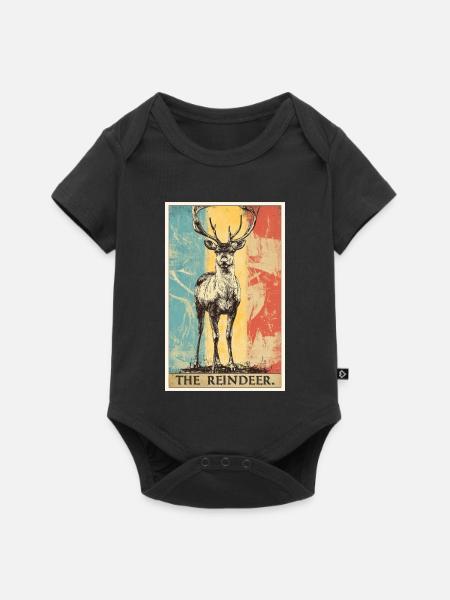 Rentiere Rentier - Baby Premium Kurzarmbody - Schwarz