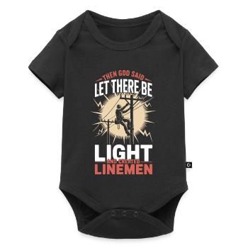 Funny Lineman Let There Be Light - Baby Premium short-sleeve bodysuit - black - Front