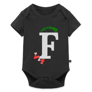 F - Baby Premium Kurzarmbody - Schwarz - Vorne