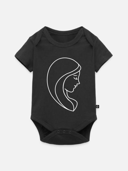 Elegante Frau Silhouette - Baby Premium Kurzarmbody - Schwarz