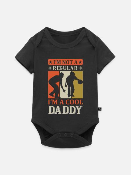 Cool Daddy lustiges Pappa-Shirt - Baby Premium Kurzarmbody - Schwarz