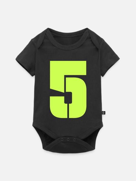 5 - Baby Premium Kurzarmbody - Schwarz