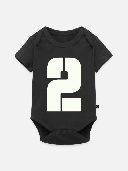 2 - Baby Premium Kurzarmbody - Schwarz