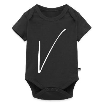 V - Baby Premium Kurzarmbody - Schwarz - Vorne