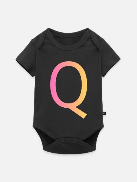 Q - Baby Premium Kurzarmbody - Schwarz