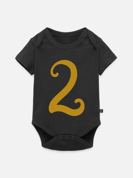 2 - Baby Premium Kurzarmbody - Schwarz