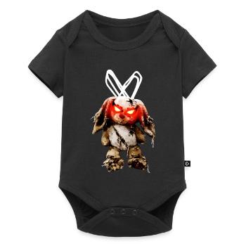 Dark stuffed bunny bunny with red eyes - Baby Premium short-sleeve bodysuit - black - Front