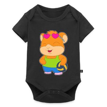 Joueur de volley-ball hamster Sport de volley-ball - Body à manches courtes Premium Bébé - noir - Devant