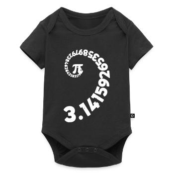 Pi Spiral Numerische Kunst - Baby Premium Kurzarmbody - Schwarz - Vorne