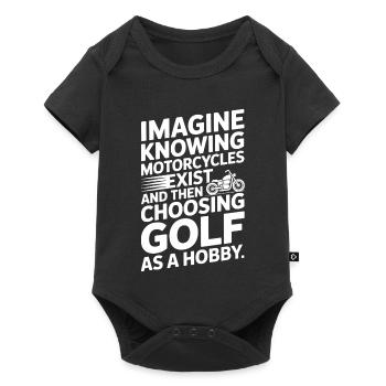 Motorcycles Exist Chopper Motorcycle Rider Biker - Baby Premium short-sleeve bodysuit - black - Front