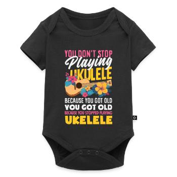 Épouse Maman Légende du ukulélé Drôle Fête des Mères - Body à manches courtes Premium Bébé - noir - Devant