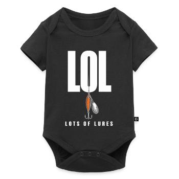LOL Beaucoup de leurres, motif drôle de pêcheur pour - Body à manches courtes Premium Bébé - noir - Devant