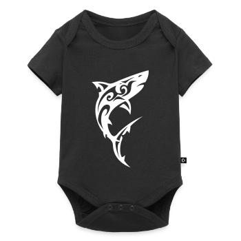 Tribal Shark Black White - Baby Premium short-sleeve bodysuit - black - Front