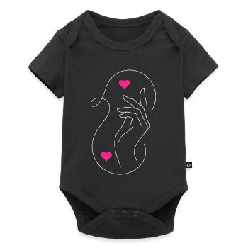 Tender Love: Hands & Hearts Design - Baby Premium short-sleeve bodysuit - black - Front