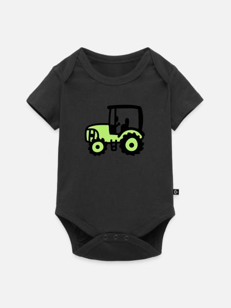 Traktor - Baby Premium Kurzarmbody - Schwarz