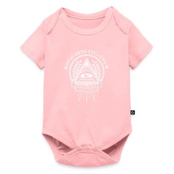 Société secrète de la pyramide de l’œil de conspiration des Illuminati - Body à manches courtes Premium Bébé - rose - Devant