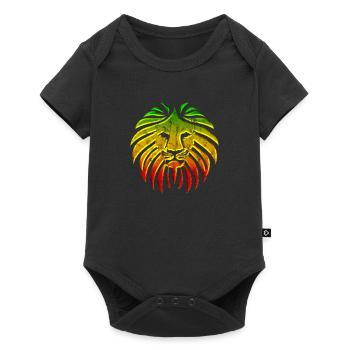 LIKE A LION Reggae Lion Rasta Revolution Musique - Body à manches courtes Premium Bébé - noir - Devant