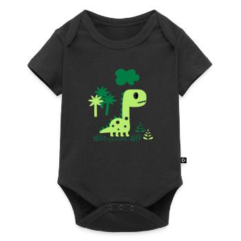 Baby dinosaur - Baby Premium short-sleeve bodysuit - black - Front