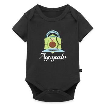 Ayogado | Yoga Avocado - Baby Premium short-sleeve bodysuit - black - Front