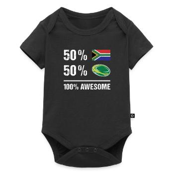 50% South Africa 100% Awesome South Africa Rugby - Baby Premium short-sleeve bodysuit - black - Front