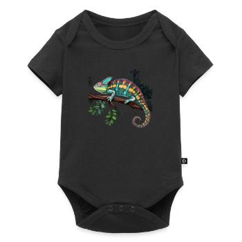 Chameleon Branch Reptiles - Baby Premium short-sleeve bodysuit - black - Front
