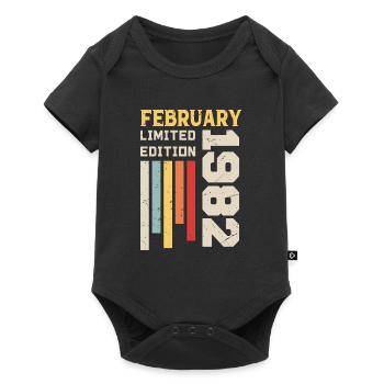 Février 1982 - Cadeau anniversaire Février 1982 - Body à manches courtes Premium Bébé - noir - Devant