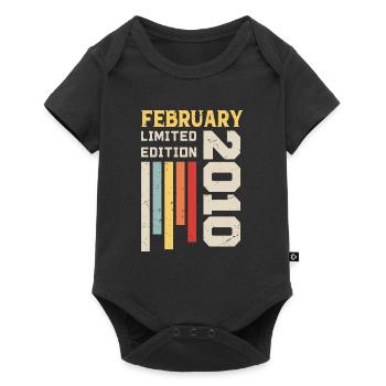 Février 2010 - Cadeau anniversaire Février 2010 - Body à manches courtes Premium Bébé - noir - Devant