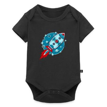 Rétro-fusée Planète Spatial Raumfahrt Sci-fi - Body à manches courtes Premium Bébé - noir - Devant