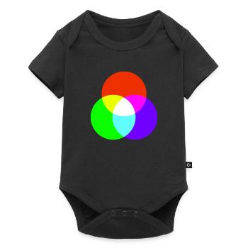 Additive color mixing - Baby Premium short-sleeve bodysuit - black - Front